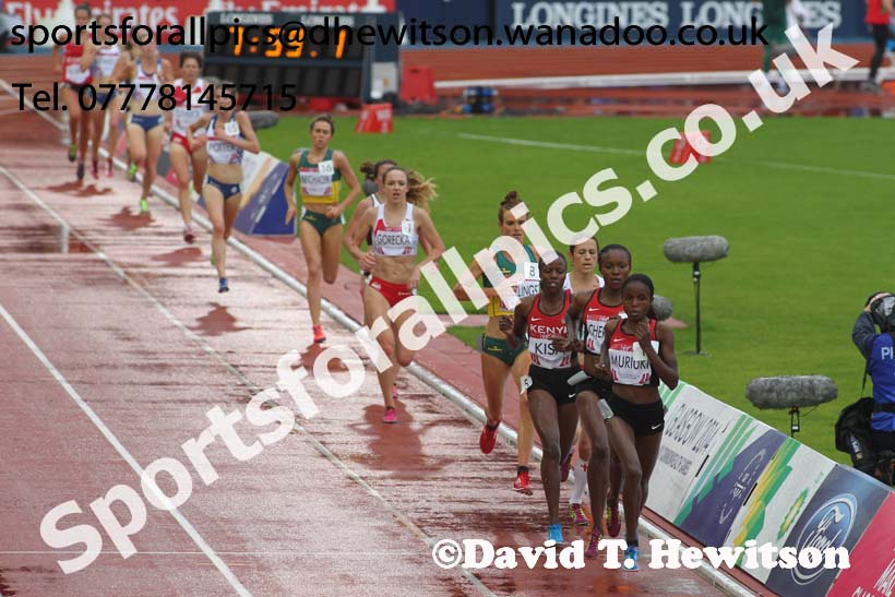 The Womens 5000 metres at the Commonwealth Games, Glasgow. Photo: David T. Hewitson/Sports for All Pics